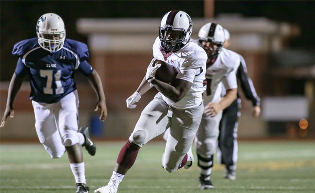 TOUGH RUNNER - Pearland running back Darius Hale will be counted on to lead the offense this season for the Oilers. Hale is a big and tough ball carrier that can be an impact player this season. Pearland opens the 2020 season at The Rig on Thursday, September 24 at 7:00 p.m. when they host The Woodlands. (Photo by Lloyd Hendricks)