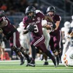 BOUND FOR THE PAY STATION - Pearland senior running back Kennedy Lewis breaks loose on a 42-yard touchdown run vs Alvin. Lewis finished the game with six carries for 132 yards and two touchdowns plus one pass reception for 14 yards and a score. The Oilers celebrated Homecoming with a 40-7 win over the Yellowjackets. This week the rivalry continues with PearBowl IX featuring the Pearland Oilers vs the Dawson Eagles. Both teams have won four games in the cross-town battle with the Oilers as the defending champions. Kickoff is 7:00 p.m. on Friday. The Oilers will be the home team this year. (Photo by Lloyd Hendricks)