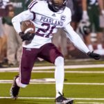 GREAT DEFENSIVE PLAY - Pearland's Gabriel Sheppard intercepts a Strake Jesuit pass and takes it for a short return in the third quarter. Pearland defeated the Crusaders 24-14 to advance to the playoffs for the 23rd consecutive year. The Oilers will host Hastings on Thursday, November 3 at 6:00 p.m.(Photo by Olyn Taylor)