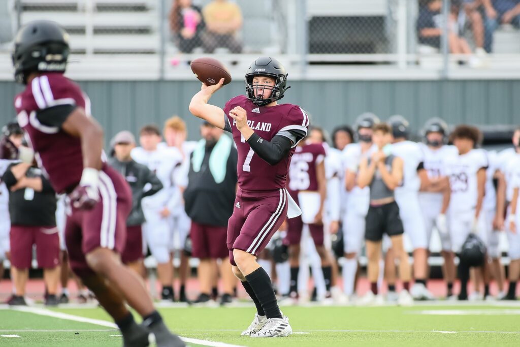 PEARLAND FIELD GENERAL - QB Cole Morkovsky will step up this year as the starting QB for the Pearland Oilers. "Cole is a great leader, super smart, throws the ball well and is a good game manager," Pearland head coach B.J. Gotte said. "I believe he is quite capable to getting the job done which is what we need at this time. He is at a key position in our offense." (Photo by Lloyd Hendricks)